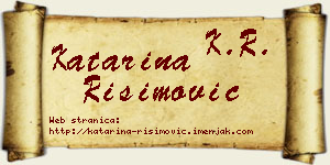 Katarina Risimović vizit kartica